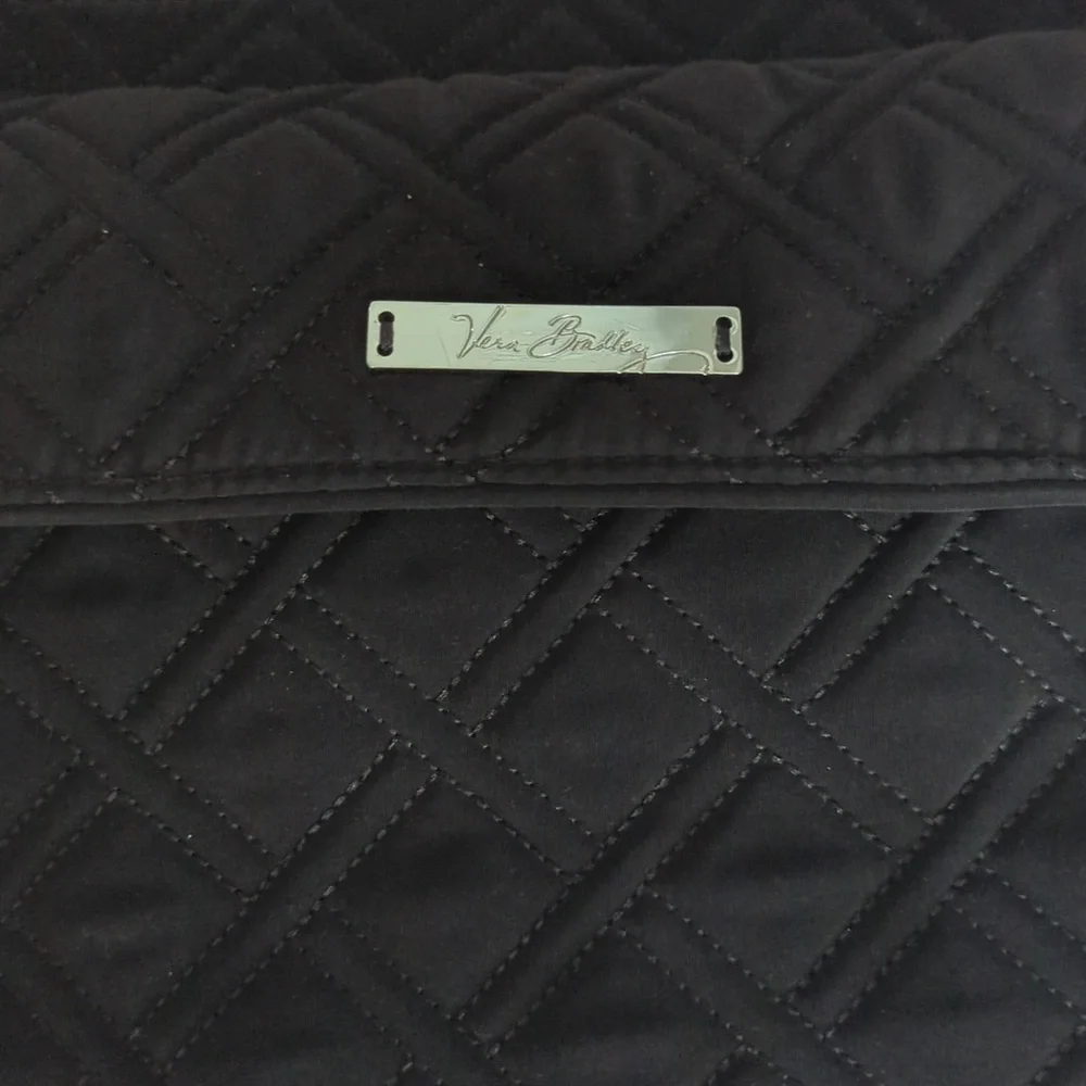Vera Bradley Black Diaper Bag With Shoulder And Hand Strap Adjustable.